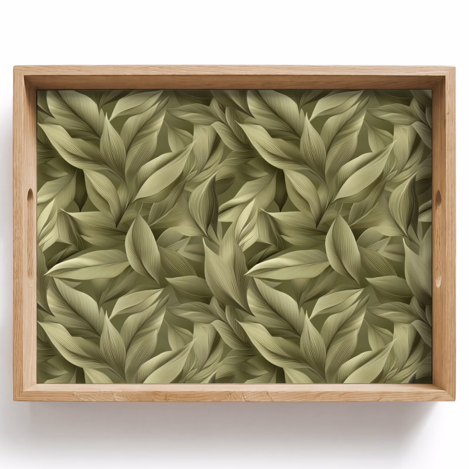 Tablett - Blätter - Modern - Grün — 1