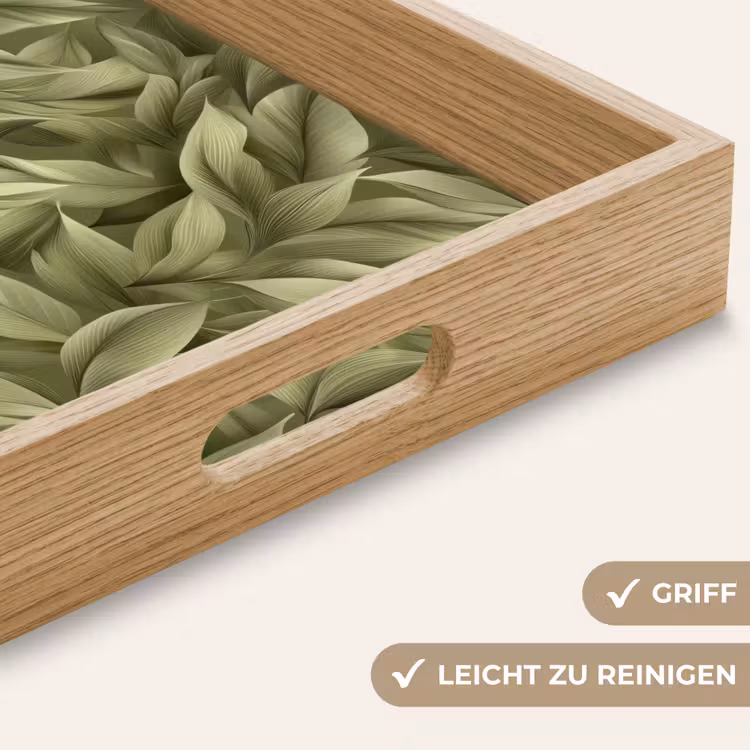 Tablett - Blätter - Modern - Grün — 8