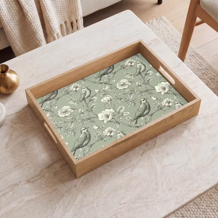 Tablett - Klassisch - Botanisch - Grün — 2