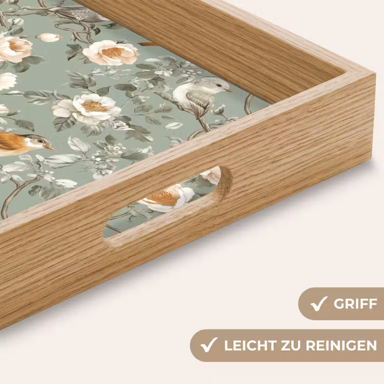 Tablett - Rosa - Vögel - Farbenfroh — 8