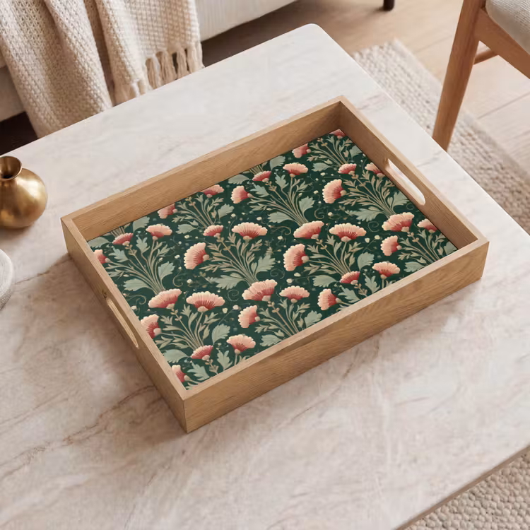 Tablett - Muster - Botanisch - Farbenfroh — 2