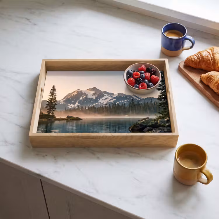 Tablett - Berge - Wasser - Bäume — 3