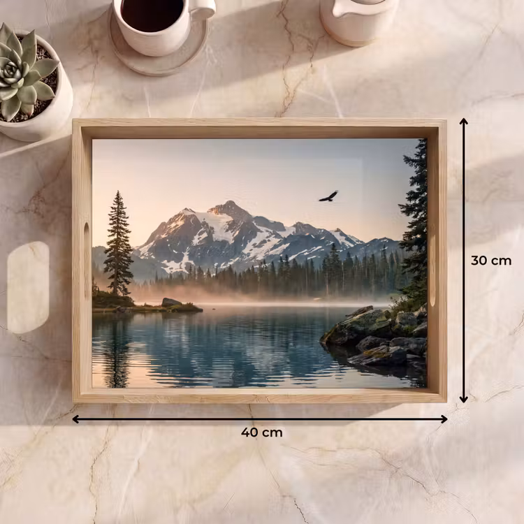 Tablett - Berge - Wasser - Bäume — 7