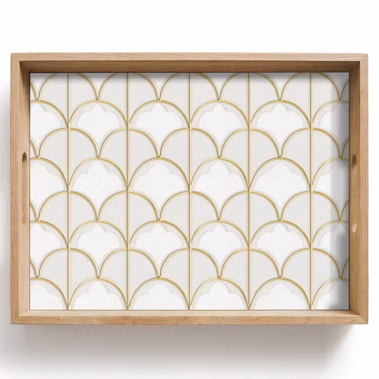 Tablett - Mosaik - Bögen - Gold — 1