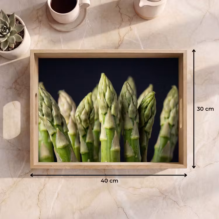 Tablett - Spargel - Grün - Schwarz — 7