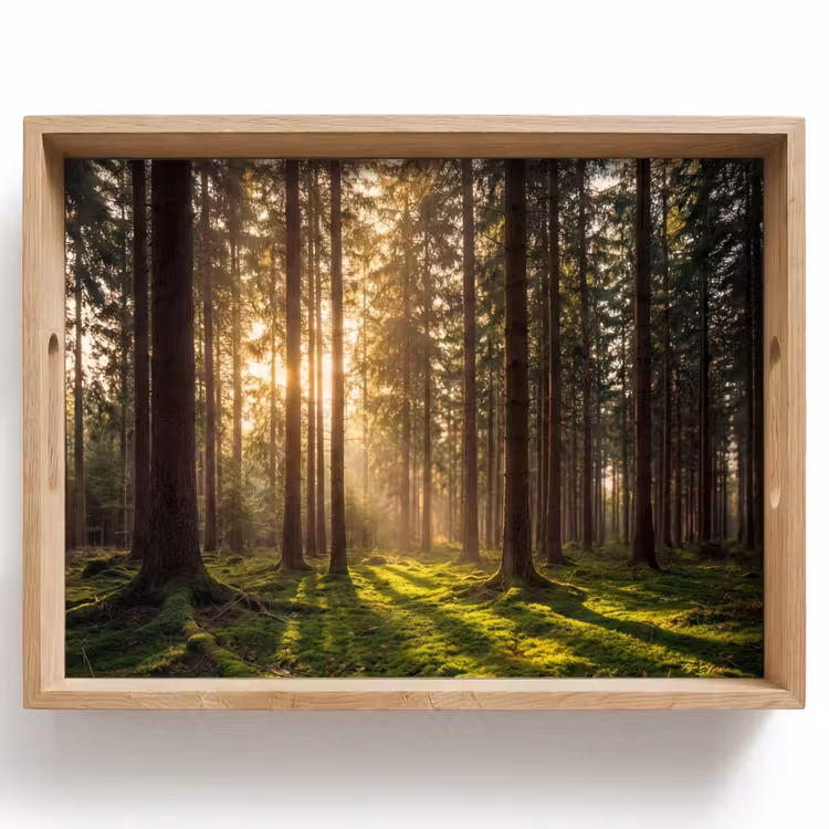 Tablett - Wald - Gras - Sonnenlicht — 1