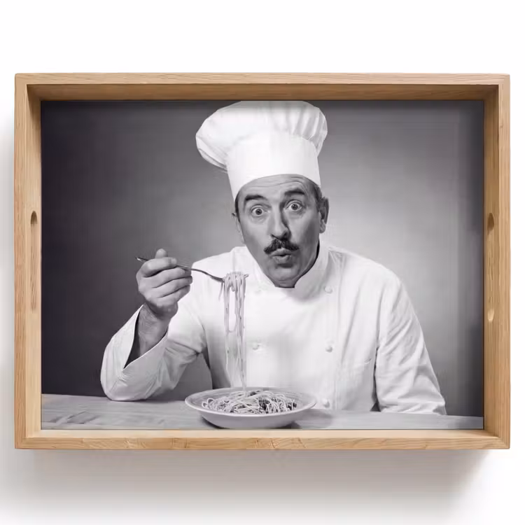 Tablett - Koch - Spaghetti - Nudeln — 1