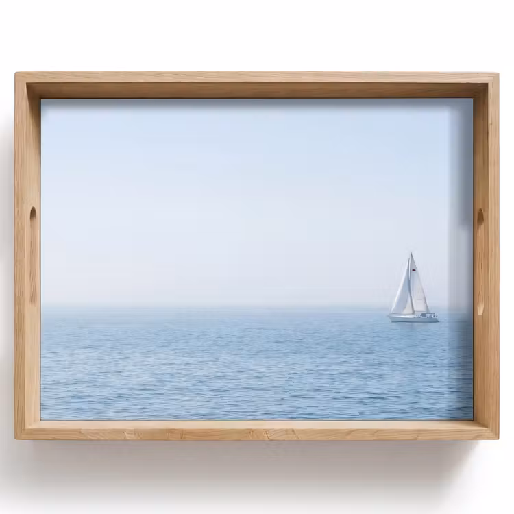 Tablett - Horizont - Segelboot - Meer — 1
