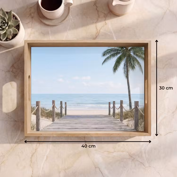 Tablett - Palmen - Weg - Horizont — 7