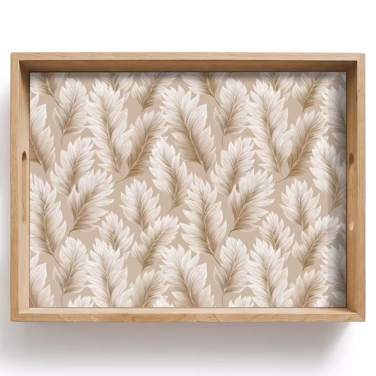 Tablett - Botanisch - Muster - Beige — 1