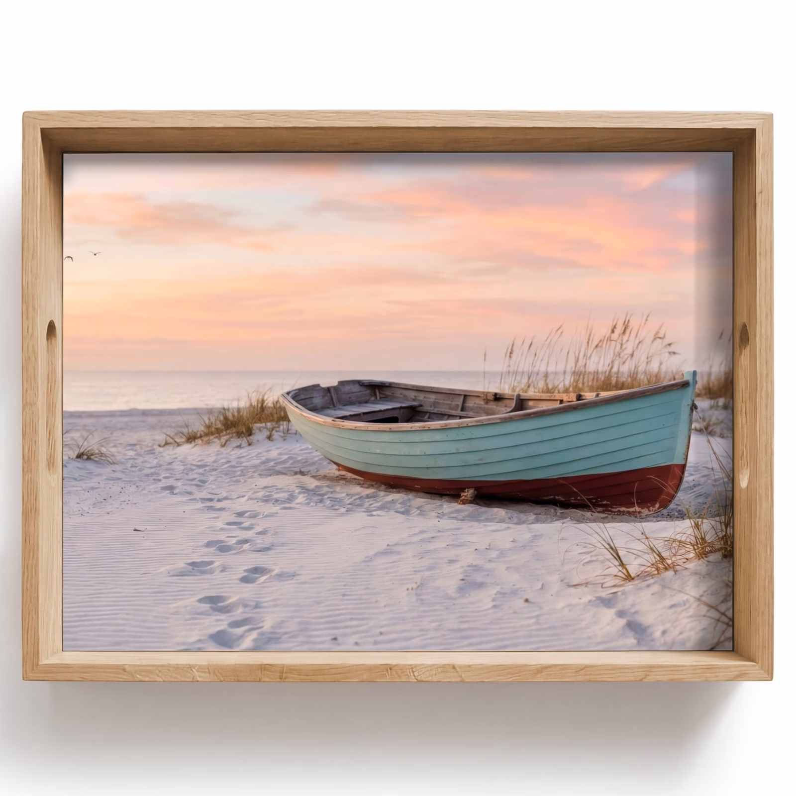 Tablett - Rustikal - Ruderboot - Sandstrand — 1