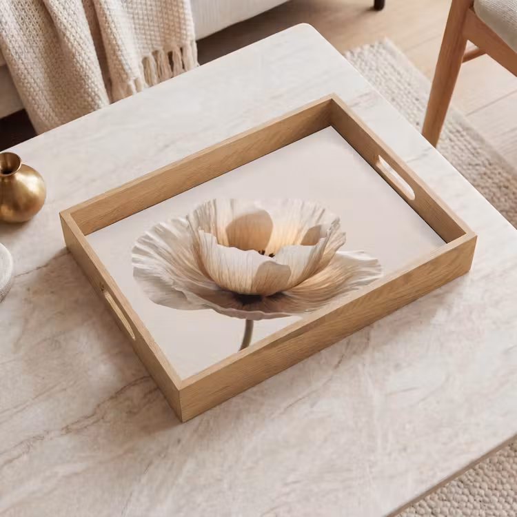 Tablett - Blume - Beige - Creme — 2