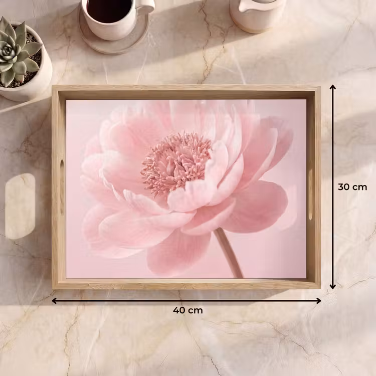 Tablett - Blume - Pfingstrose - Rosa — 7