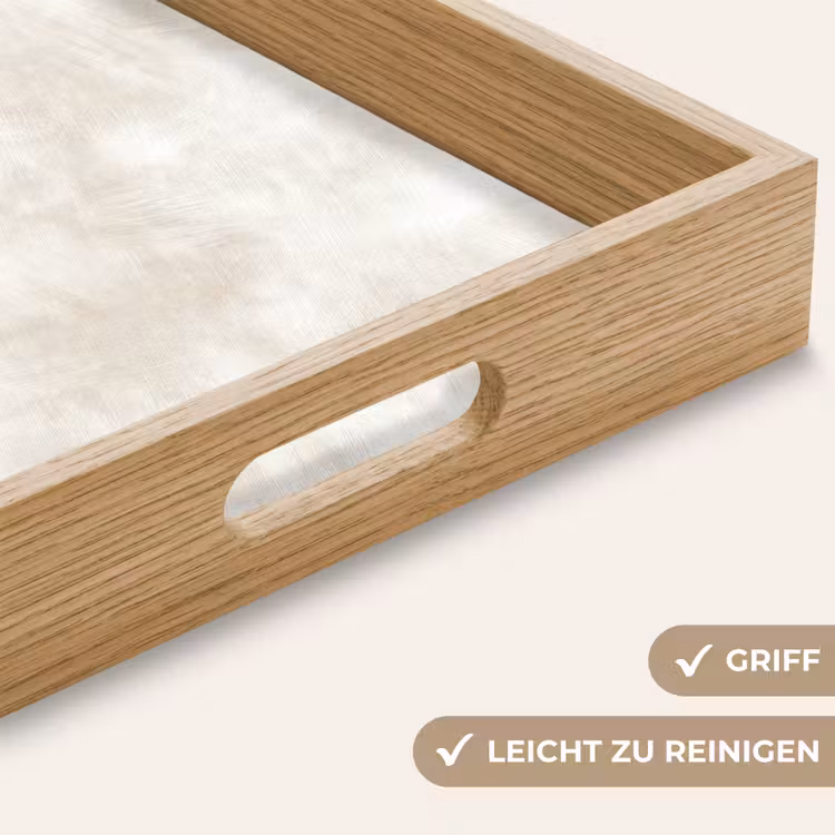Tablett - Dezent - Textur - Beige — 8