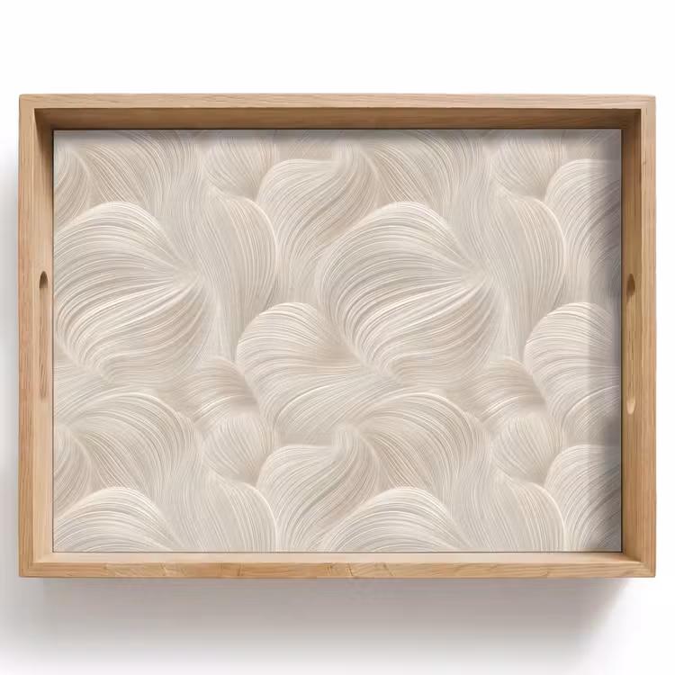 Tablett - Lines - Ventilator - Beige — 1