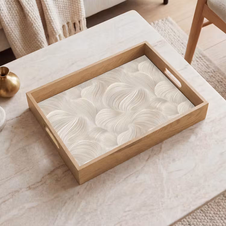 Tablett - Lines - Ventilator - Beige — 2