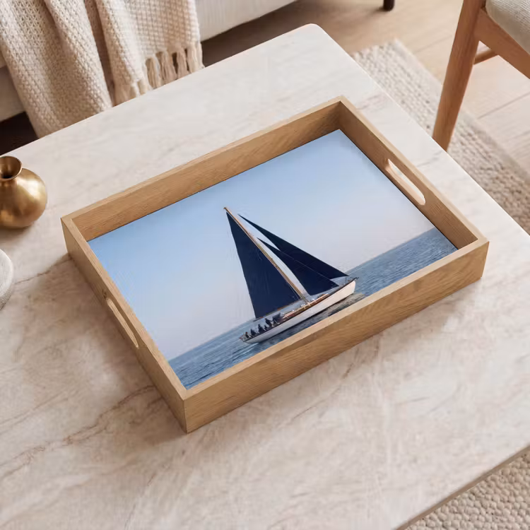 Tablett - Segelboot - Meer - Blau — 2