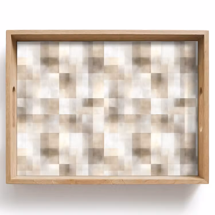 Tablett - Textur - Leinen - Beige — 1