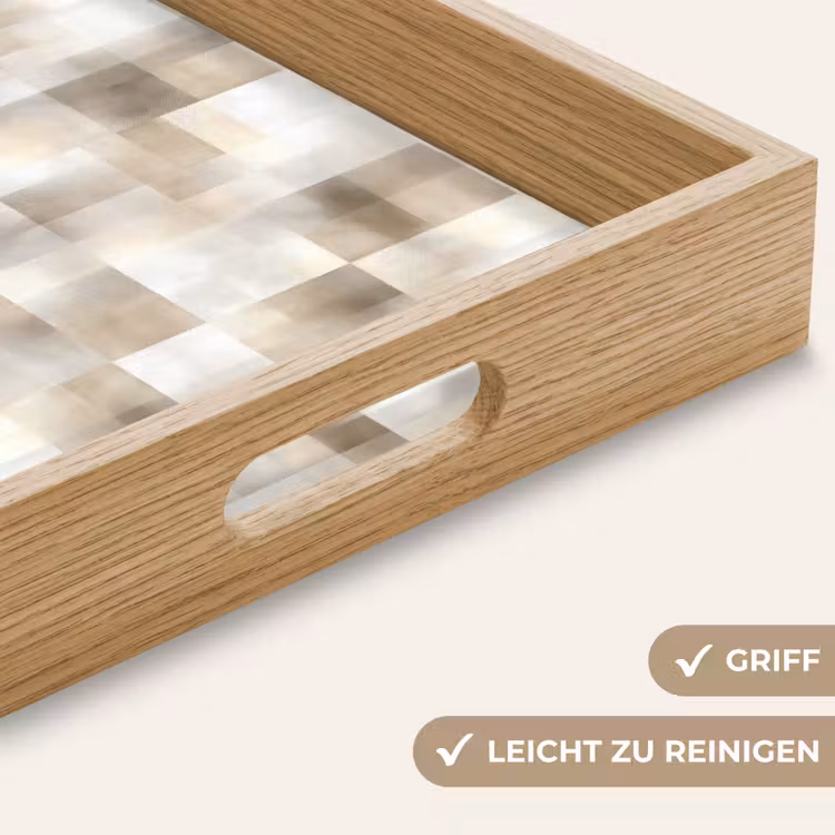 Tablett - Textur - Leinen - Beige — 8