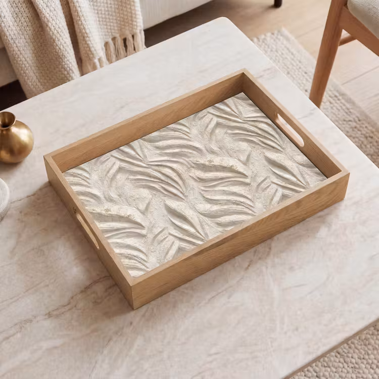 Tablett - Textur - Relief - Beige — 2