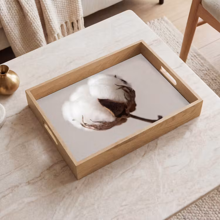 Tablett - Wattebausch - Minimalistisch - Weiß — 2