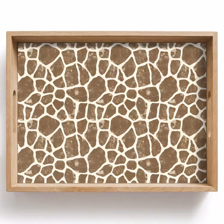 Tablett - Giraffe - Klassisch - Braun — 1