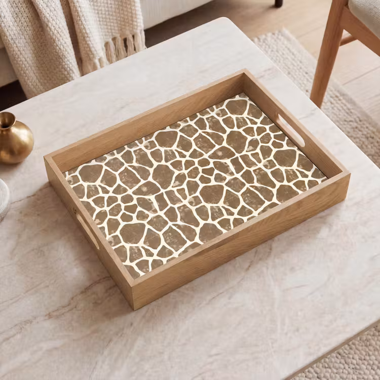 Tablett - Giraffe - Klassisch - Braun — 2