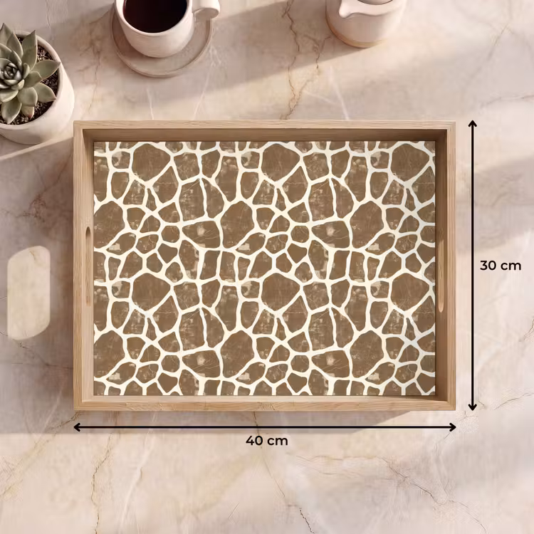 Tablett - Giraffe - Klassisch - Braun — 7