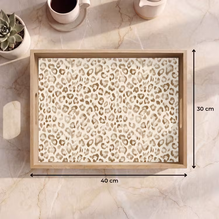 Tablett - Leopard - Klassisch - Beige — 7