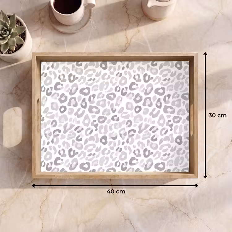 Tablett - Leopard - Motiv - Grau — 7