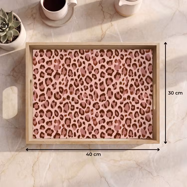 Tablett - Leopard - Muster - Rosa — 7