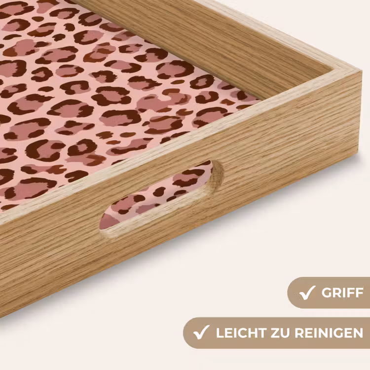 Tablett - Leopard - Muster - Rosa — 8