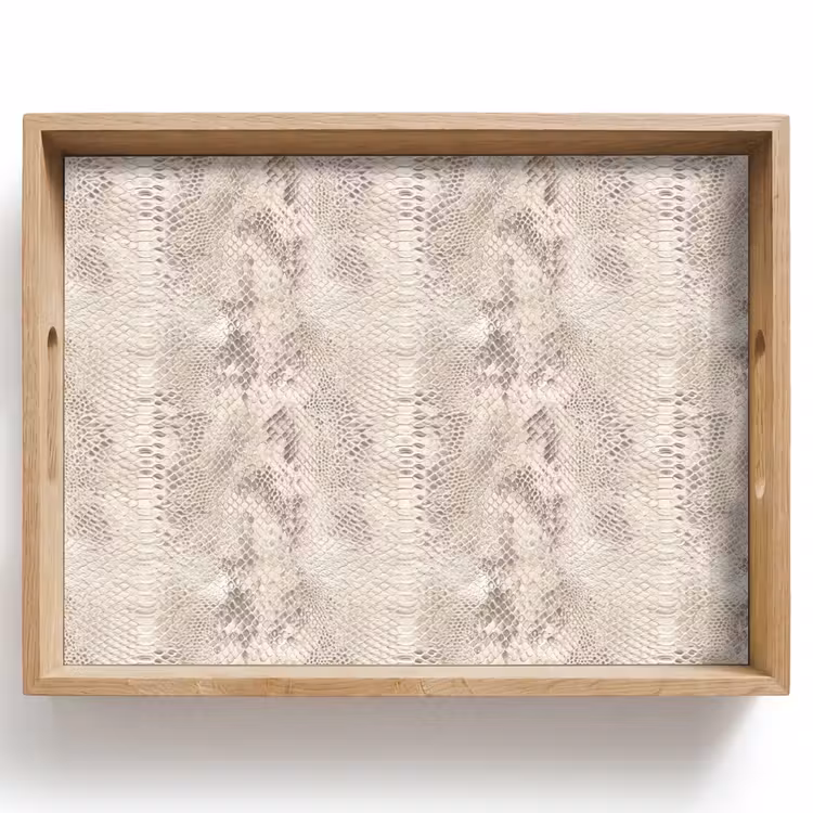 Tablett - Schlange - Muster - Beige — 1