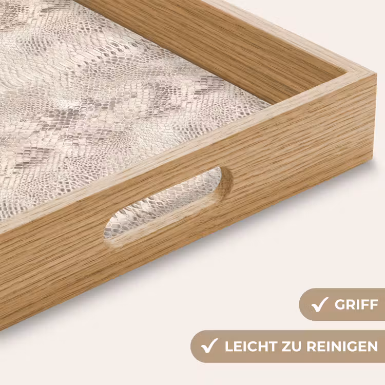 Tablett - Schlange - Muster - Beige — 8