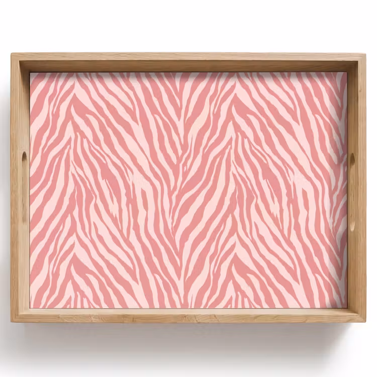 Tablett - Zebra - Druck - Rosa — 1