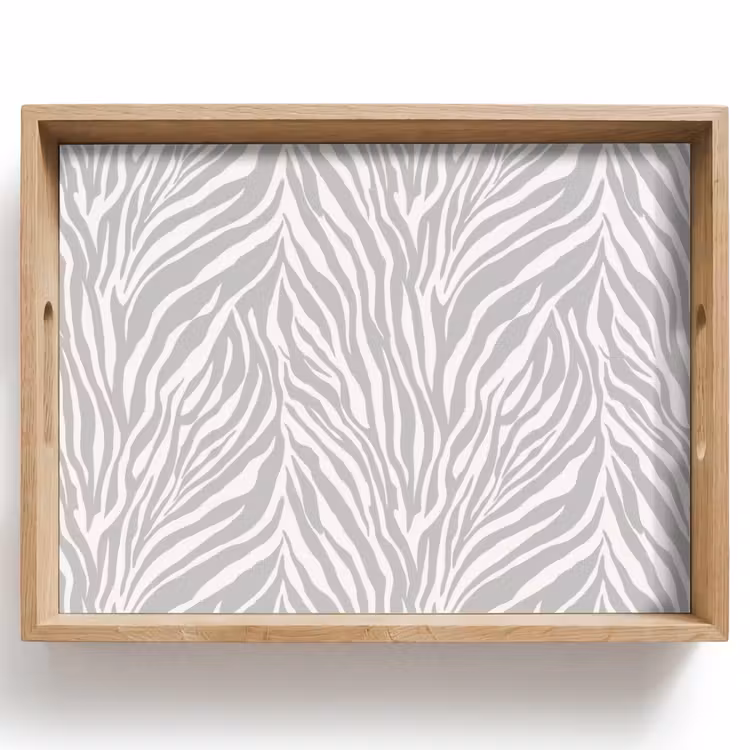 Tablett - Zebra - Motiv - Grau — 1