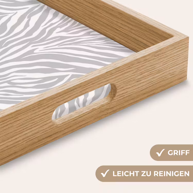 Tablett - Zebra - Motiv - Grau — 8