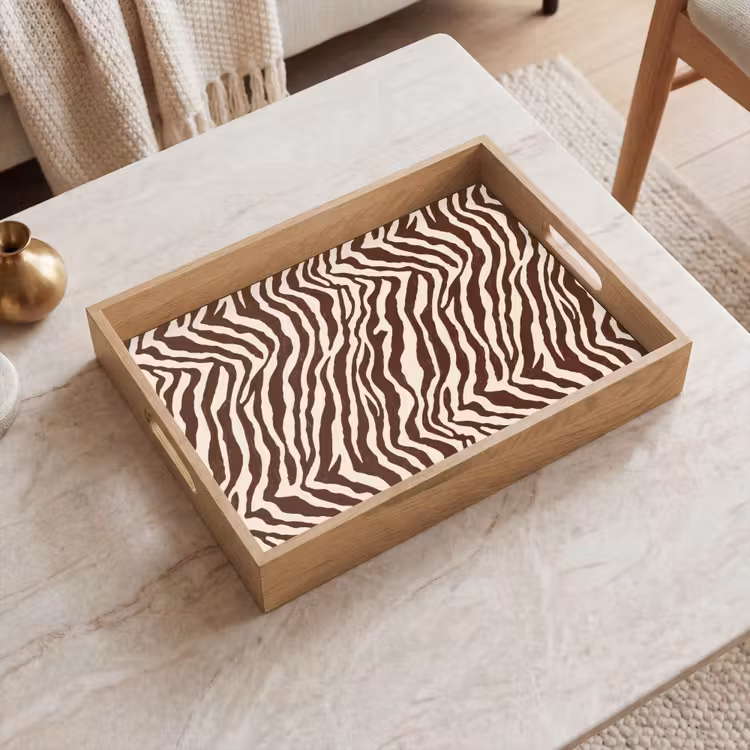 Tablett - Zebra - Muster - Schwarz - Weiß — 2