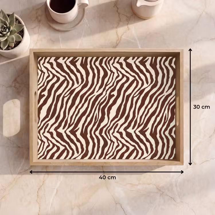 Tablett - Zebra - Muster - Schwarz - Weiß — 7