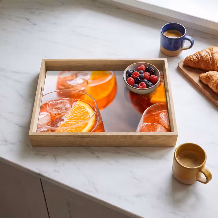 Tablett - Getränk – Orange – Eis – Sommer – Orange — 3
