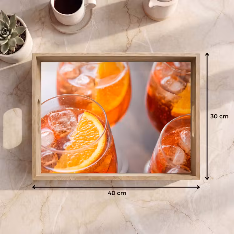Tablett - Getränk – Orange – Eis – Sommer – Orange — 7