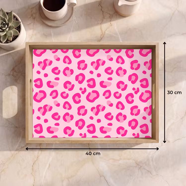Tablett - Tiermuster – Muster – Abstrakt – Modern – Rosa — 7