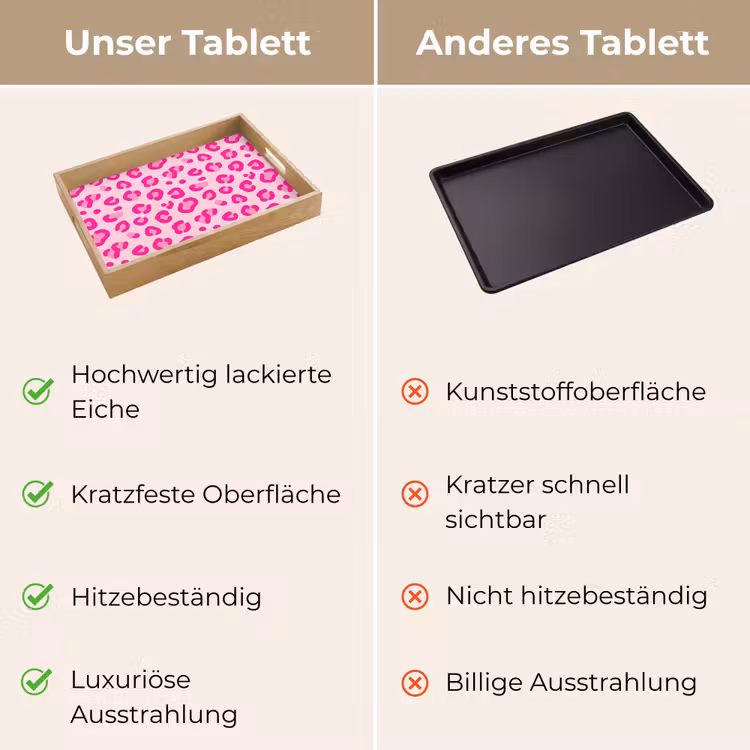 Tablett - Tiermuster – Muster – Abstrakt – Modern – Rosa — 9