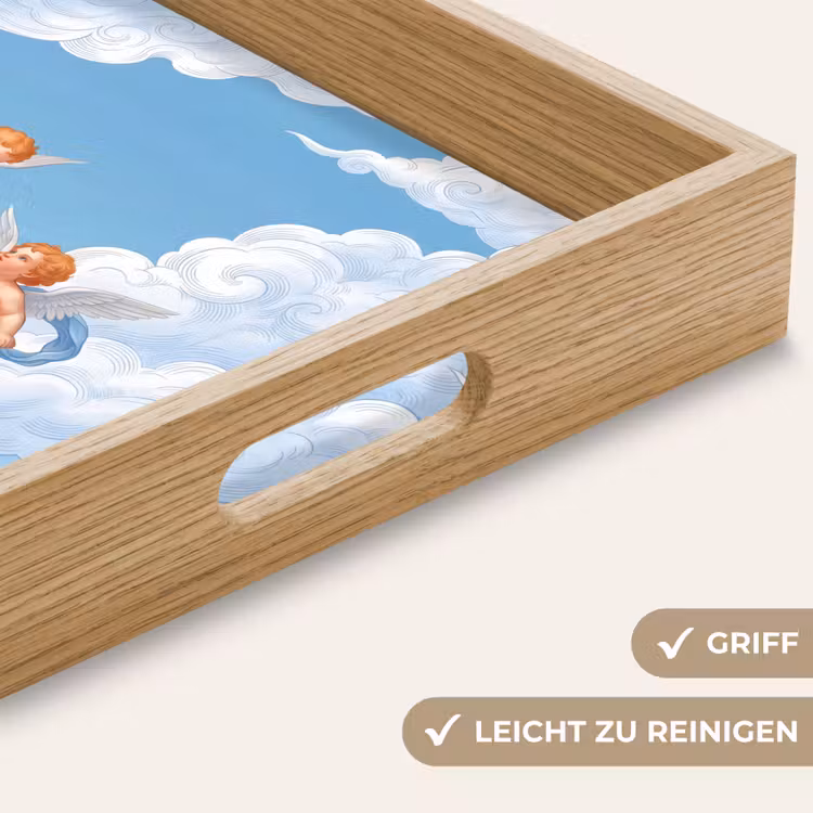 Tablett - Engel – fliegend – klassisch – blau — 8