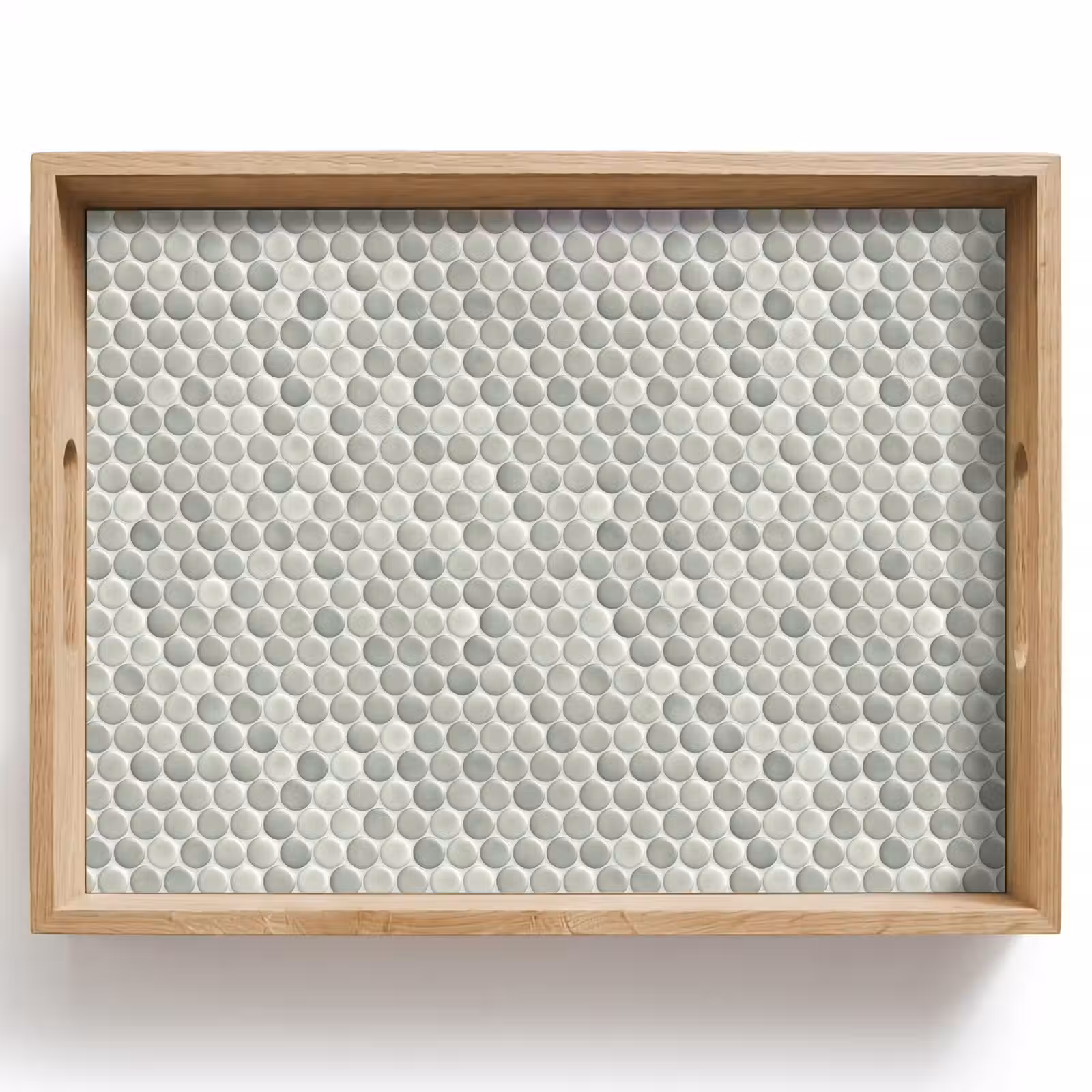 Tablett - Penny - Mosaik - Hellgrau — 1