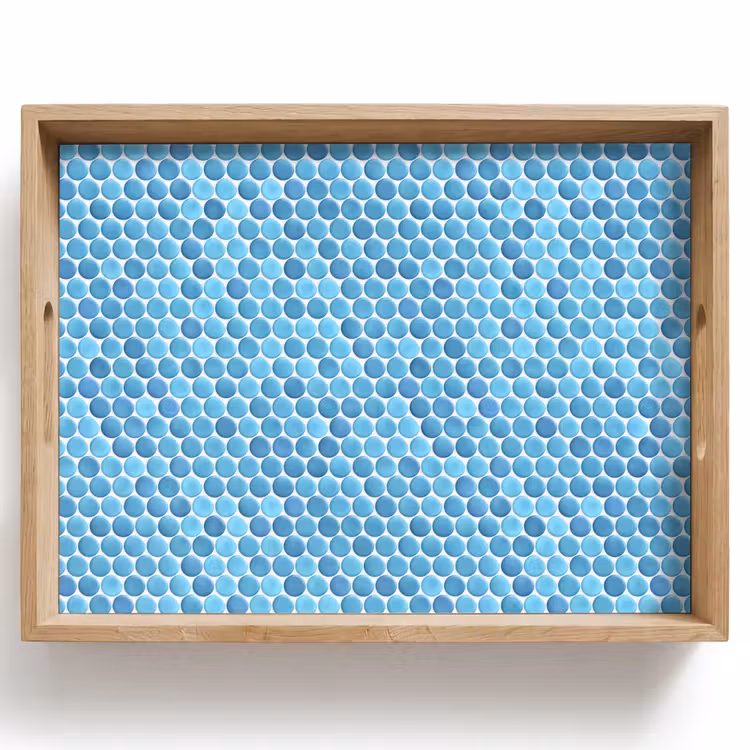 Tablett - Penny - Mosaik - Hellblau — 1