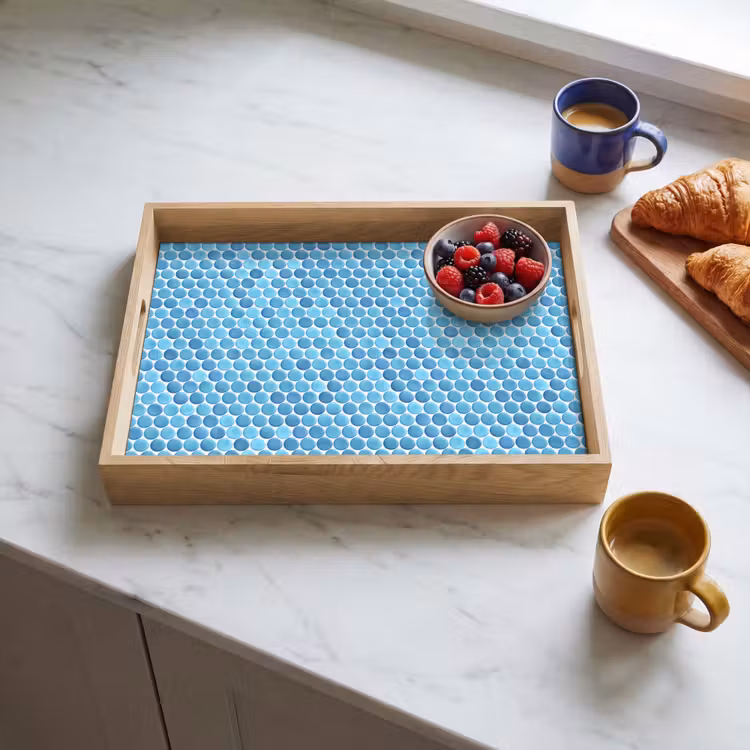 Tablett - Penny - Mosaik - Hellblau — 3