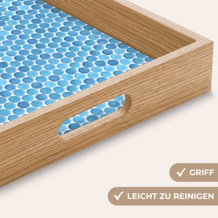 Tablett - Penny - Mosaik - Hellblau — 8