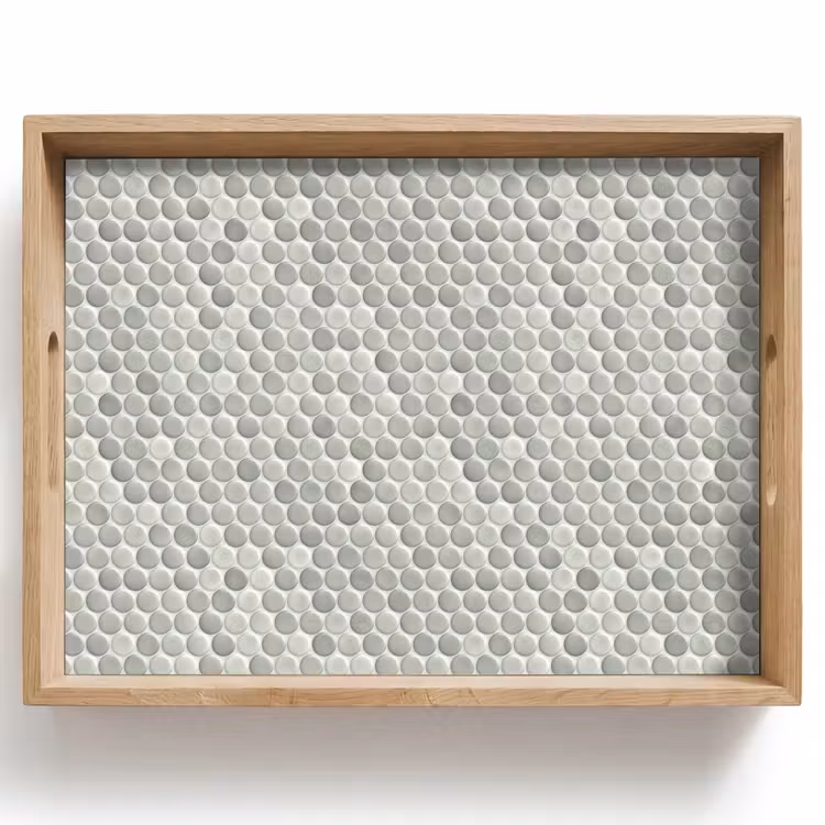Tablett - Penny - Mosaik - Hellgrau — 1