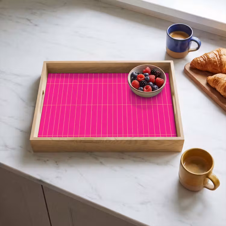 Tablett - Muster - Fliese - Magenta - Rosa — 3